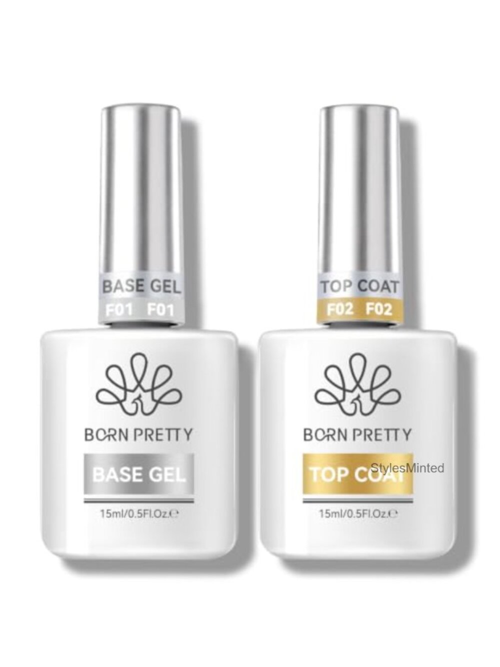 15ml Gel Base and Top Coat Set Glossy Shine Long Lasting Nail Art